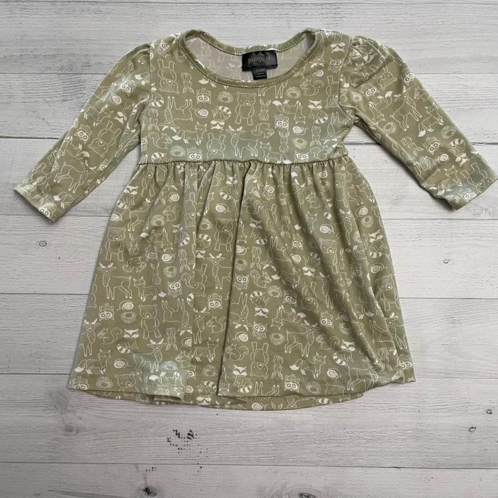 Picapino woodland dress 3/6‎ months